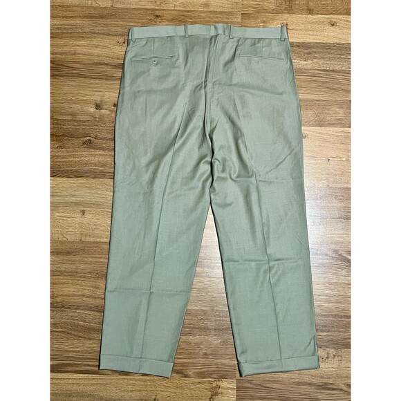 Fairway & Greene Men’s Vintage Size W40 Khaki Tan 100% Wool Performance Pants - Picture 2 of 7